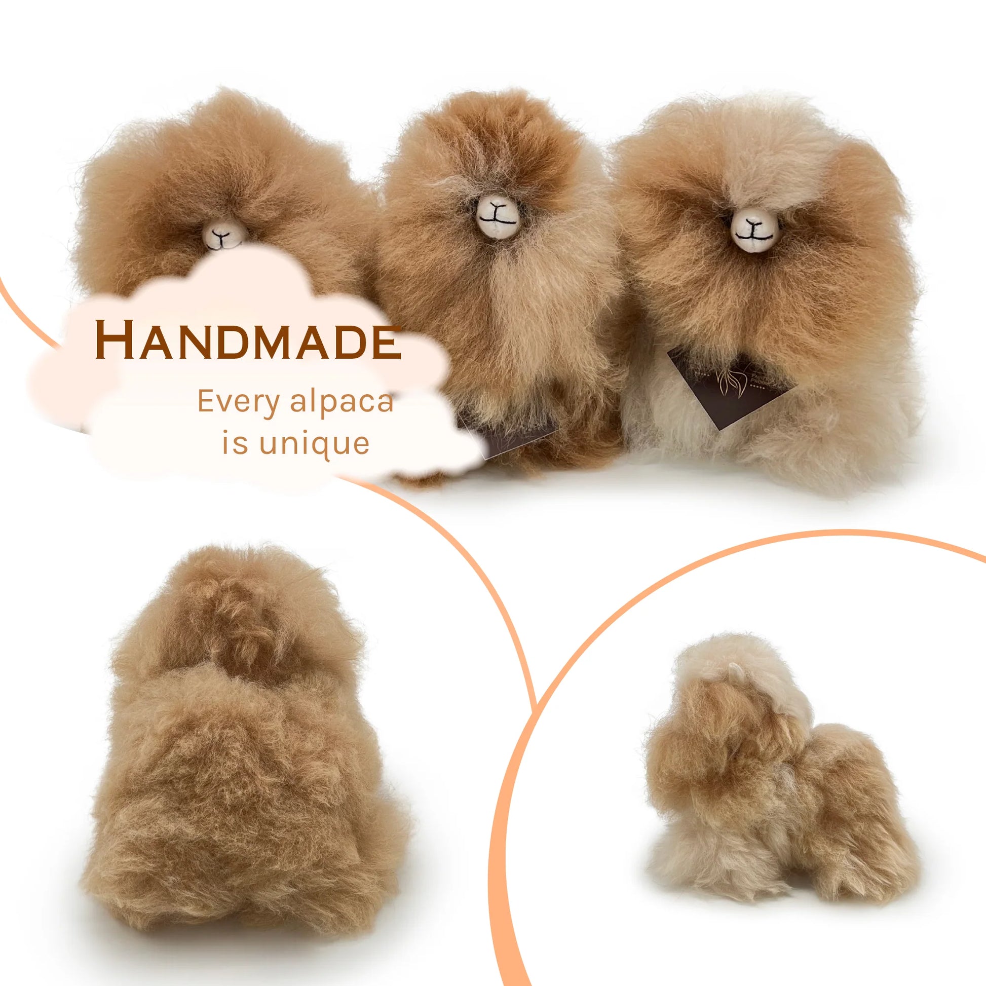 Sandstone INKARI Monsterfluff alpaca stuffed animal — additional view