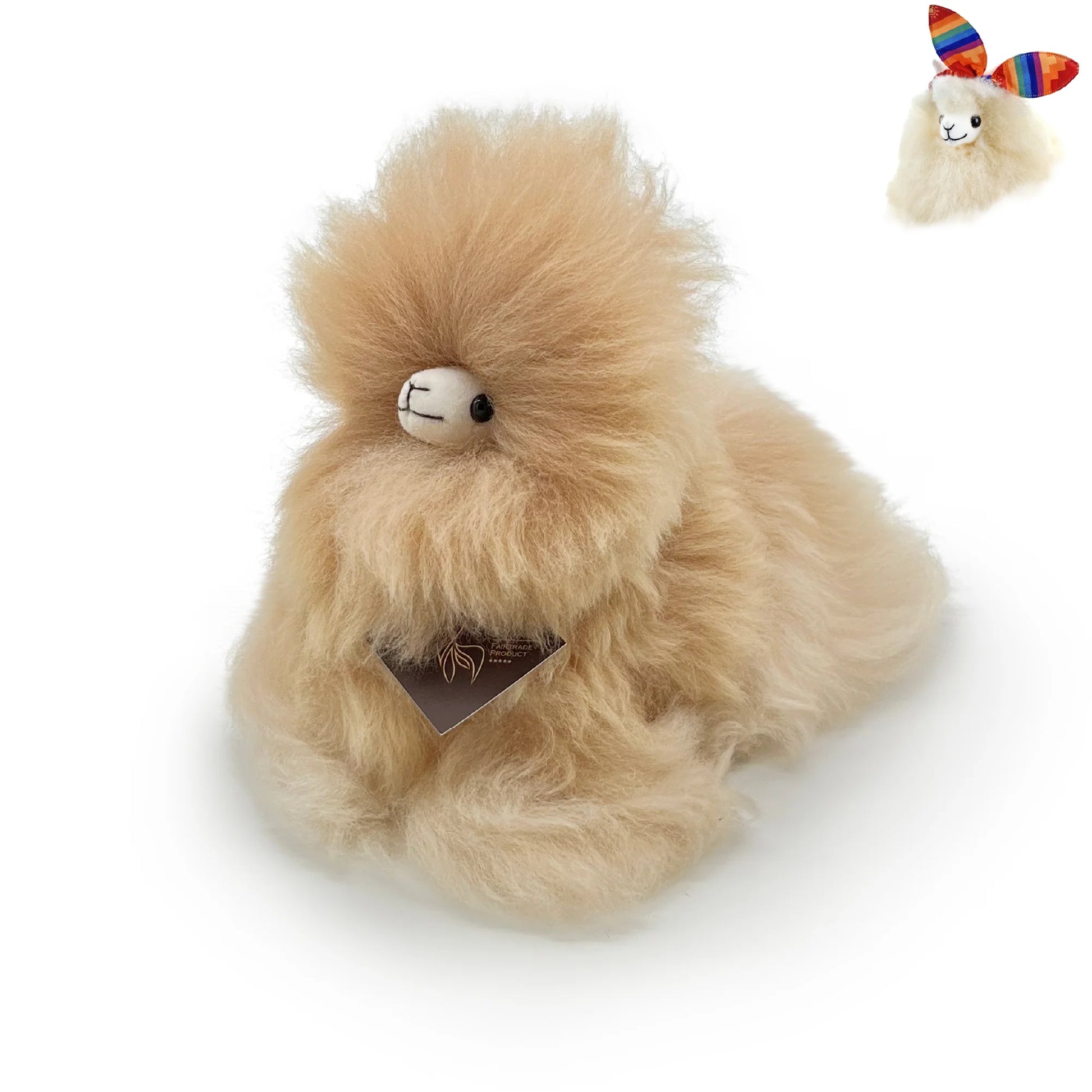 Sandstone INKARI Monsterfluff alpaca stuffed animal — additional view