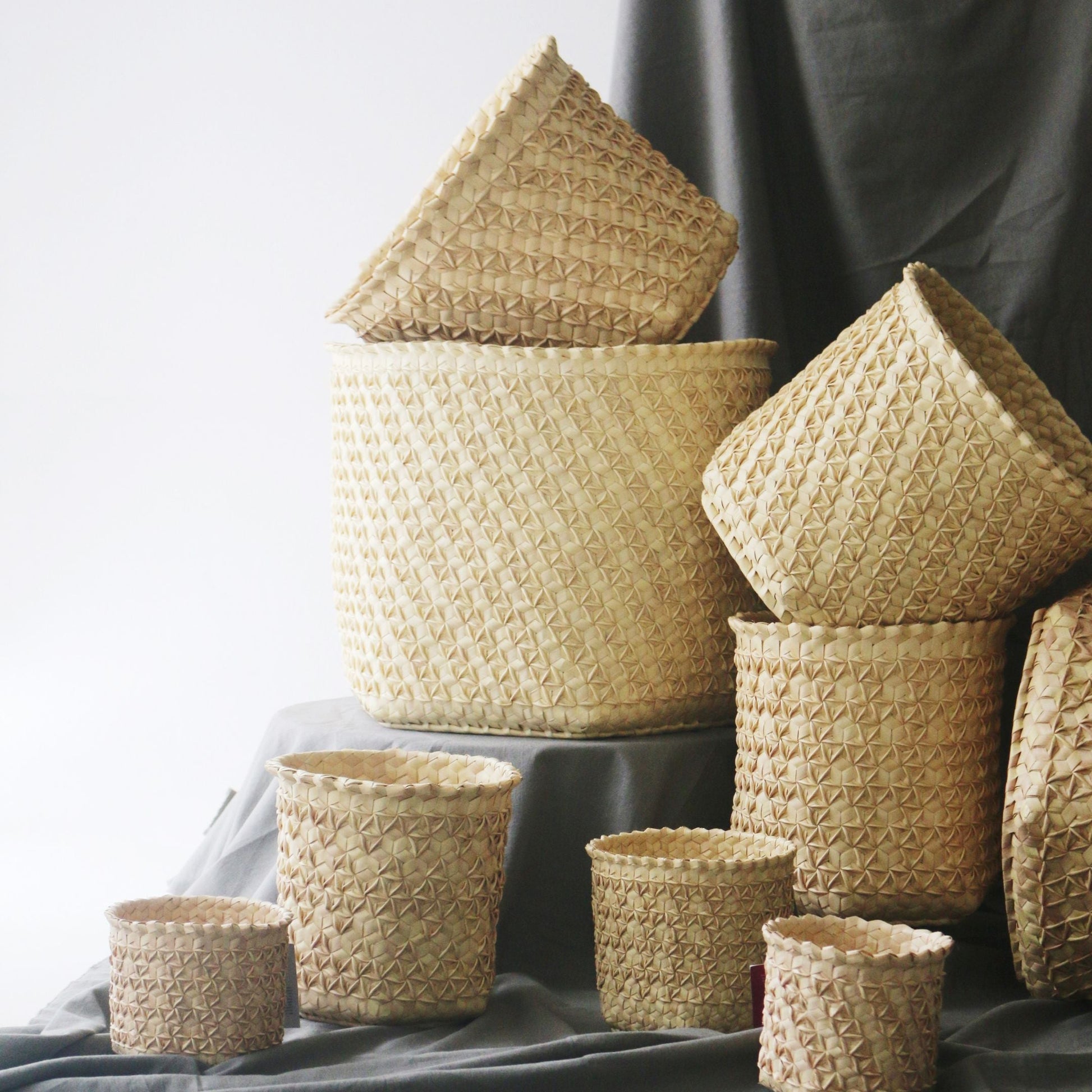 Palm Leaf Storage Basket | Sobe-Du Anyam-RAUHA Crafts