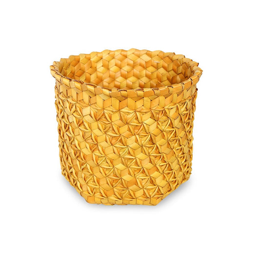 Palm Leaf Storage Basket | Sobe Turmeric-Du Anyam-RAUHA Crafts