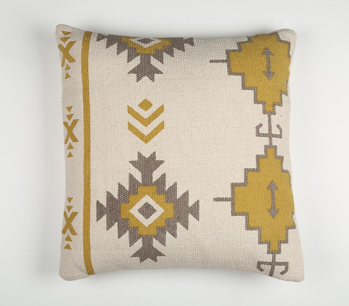 Persian Pattern Handloom Square Cushion Cover-RAUHA Crafts-RAUHA Crafts