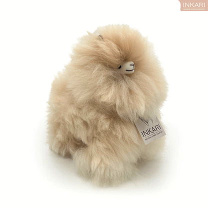 Sahara INKARI Monsterfluff alpaca stuffed animal — small 23 cm size, soft fluffy alpaca wool