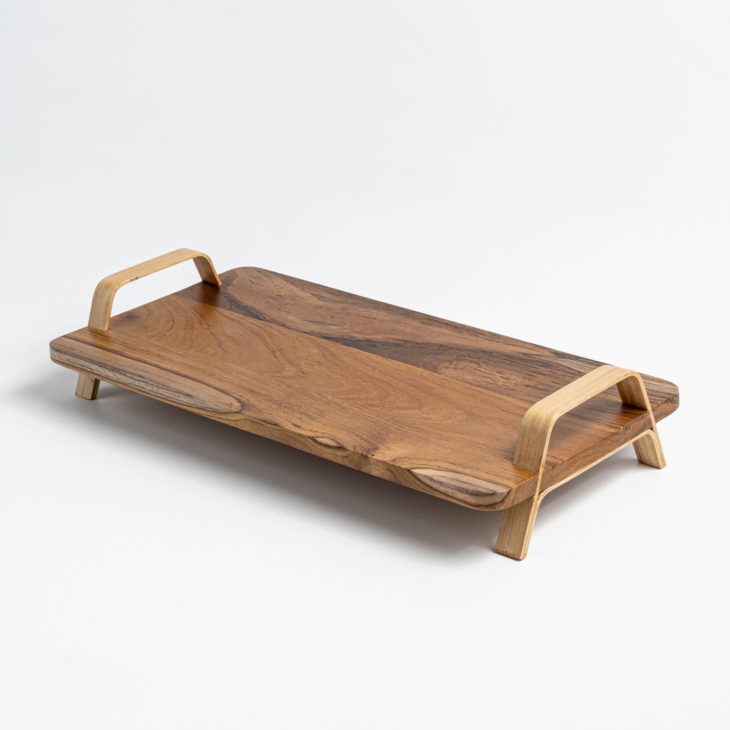 Serving Tray - Teak/Bamboo-RAUHA Crafts-RAUHA Crafts