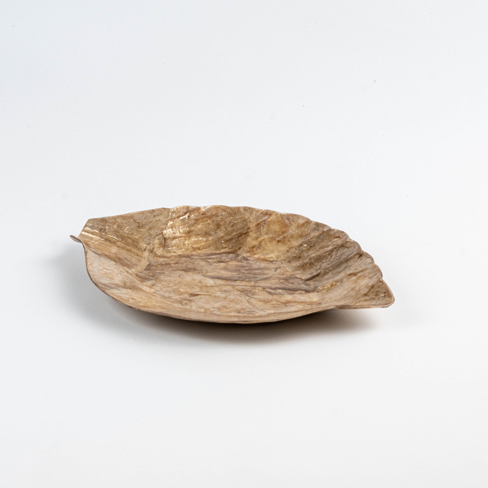 Small Leaf Dish - Golden Capiz-RAUHA Crafts-RAUHA Crafts