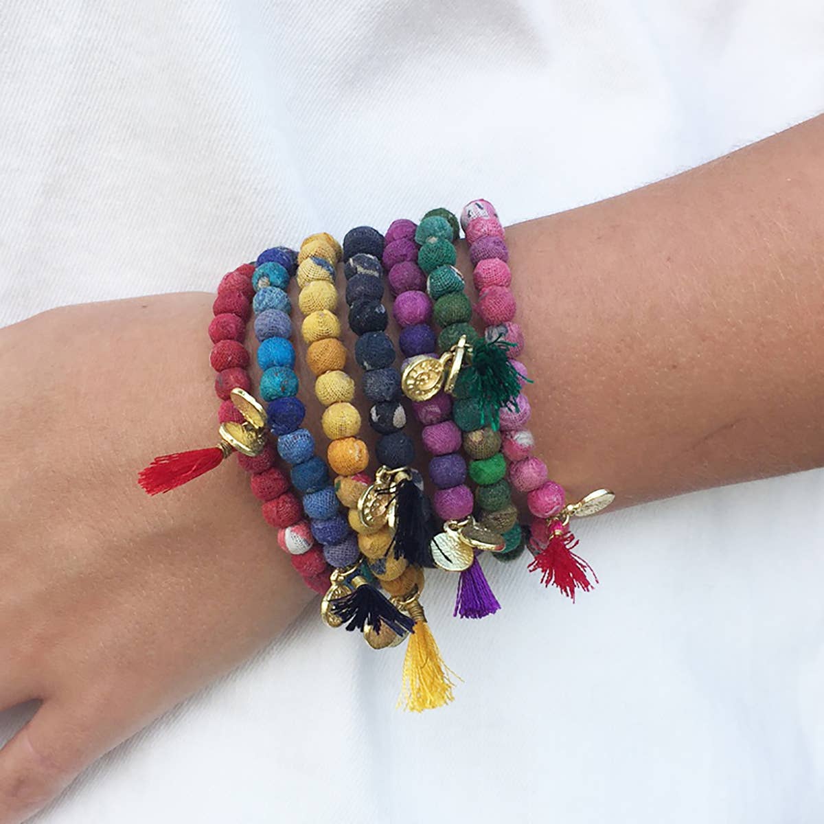 Sagesse • Bracelet de connexion Kantha