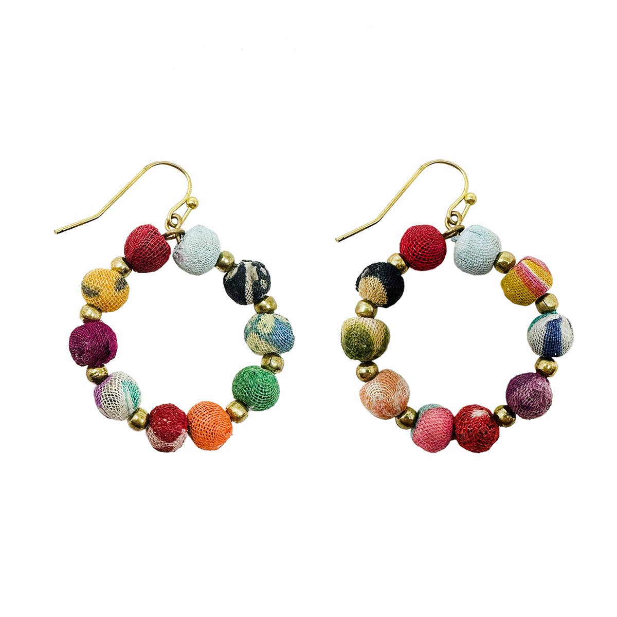 Cirkelvormige Kantha-oorbellen