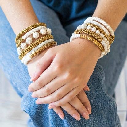 Luxe Globe Bracelet - Cream
