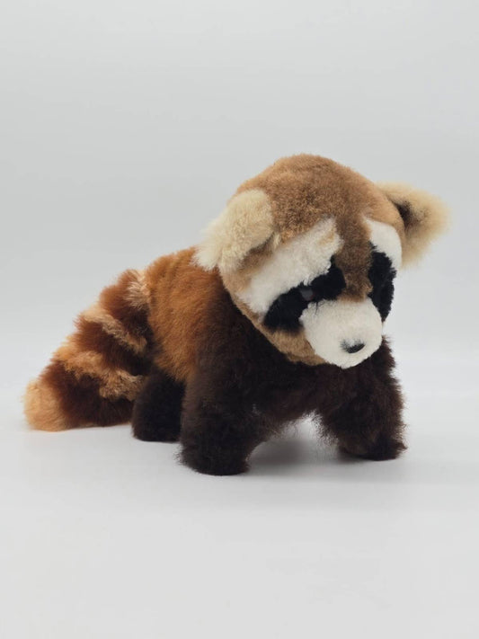 Alpaca Stuffed Animal | Raccoon - handmade alpaca stuffed animal - 100% Alpaca fur by WUAMAN - Alpaca