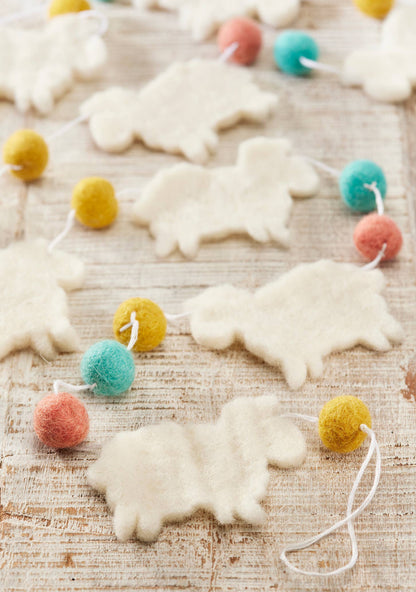 Felt Sheep Garland
