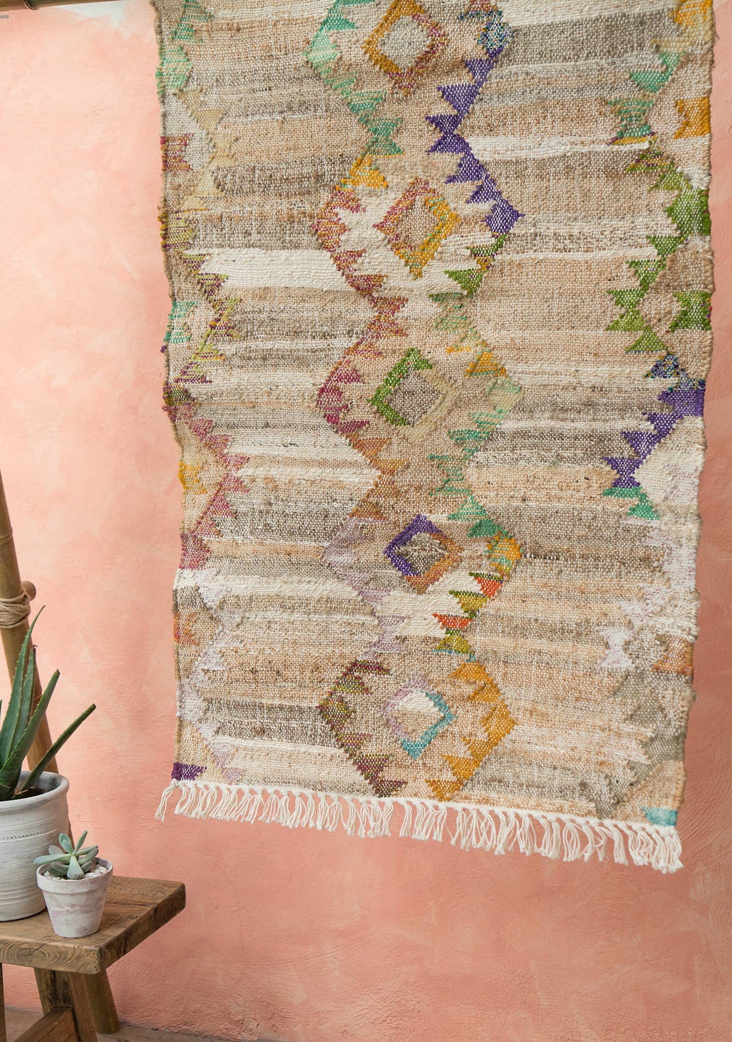 Tappeto Kilim Harini in Cotone/Canapa, 75 X 135Cm