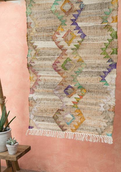 Harini Cotton/Hemp Kilim Rug, 75 X 135Cm - handmade kilim rug - 40% Hemp, 30% Cotton, 30% Recycled Cotton by Namaste