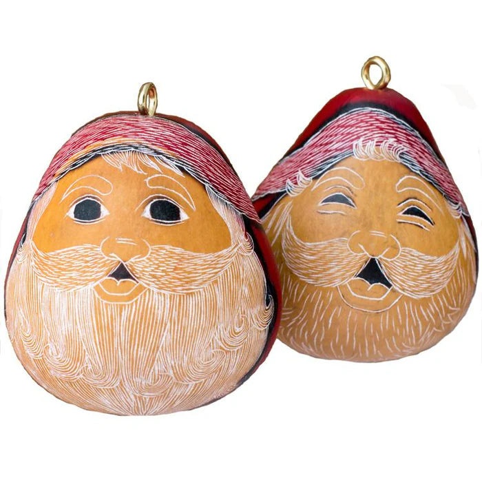 Mini Gourd Christmas Tree Decoration | Santa, Poinsettia, Dove