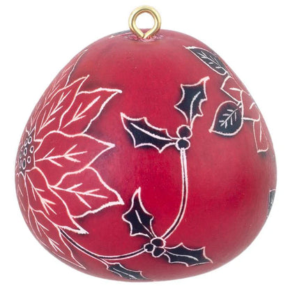 Mini Gourd Christmas Tree Decoration | Santa, Poinsettia, Dove