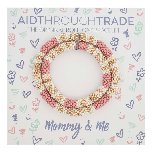 Handmade Mommy and Me Desert Rose Roll-On Bracelets by Aid Through Trade