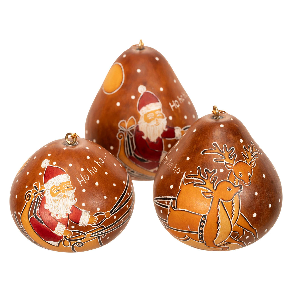 Ornamento in zucca | Babbo Natale & Renne
