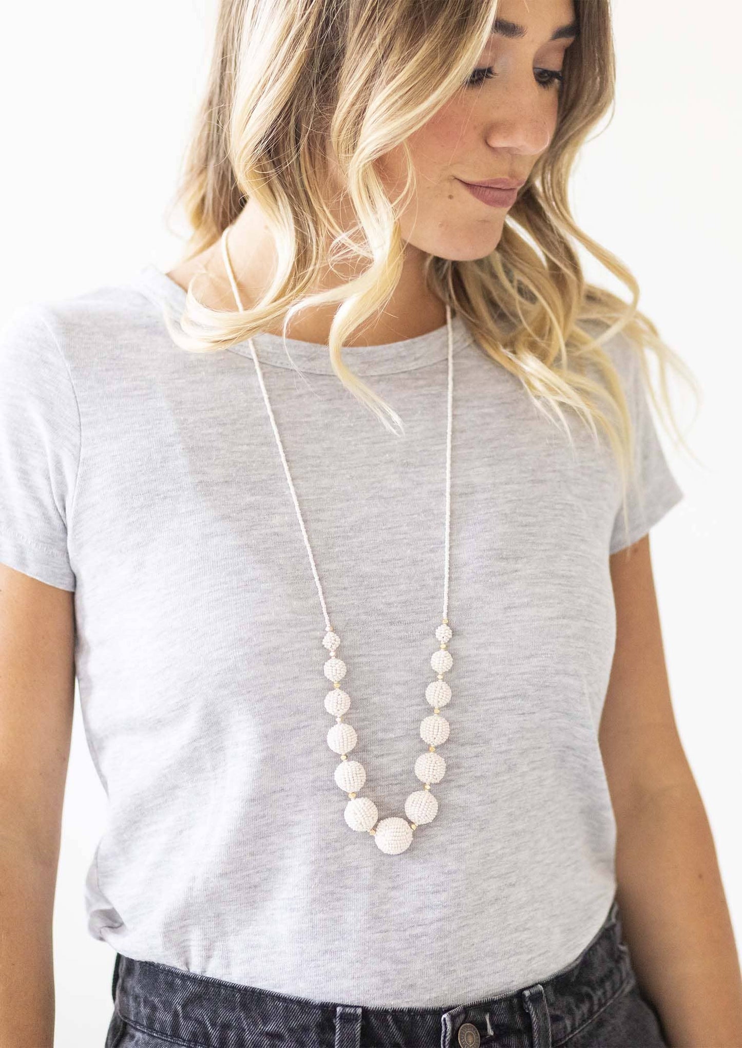 The Uptown Girl Necklace - Cream