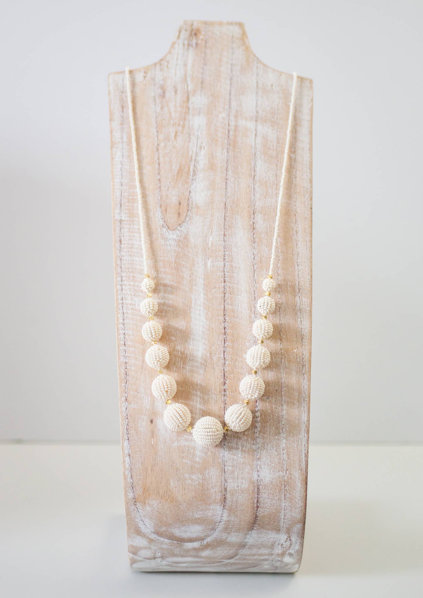 Handmade Uptown Girl Necklace Cream by Aid Through Trade