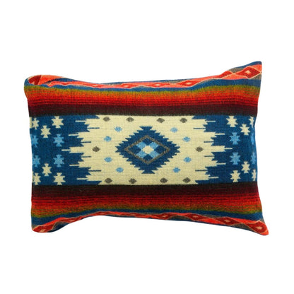 Alpaca Native Throw Pillow (including duck feather inner cushion) | EcuaFina - Quilotoa Blue