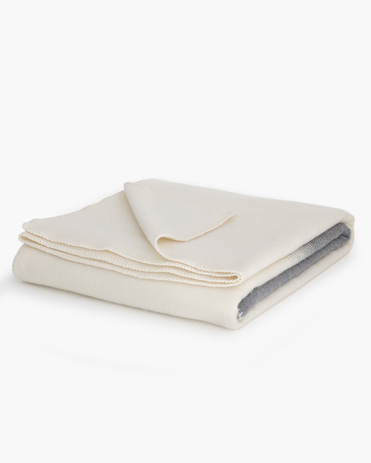 Manta de lujo de merino y cachemira para cama doble | MoST - Ivory Mist