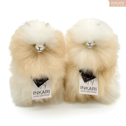 Sahara INKARI Monsterfluff alpaca stuffed animal — lifestyle view in cozy home setting